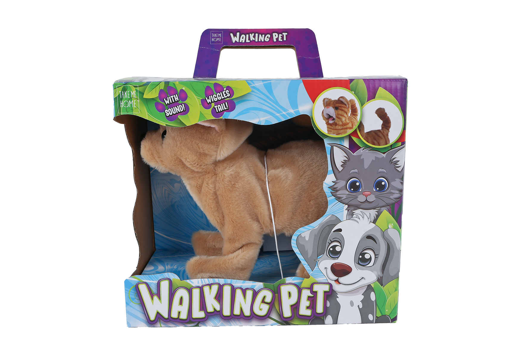 Take Me Home loophond bruin 21cm blaffend en kwispelend