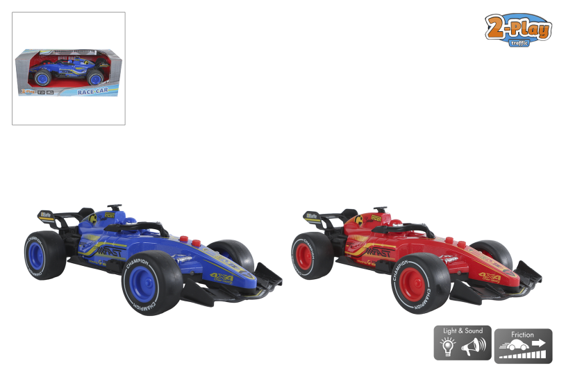 2-Play formula race auto frictie licht geluid 2ass 19cm