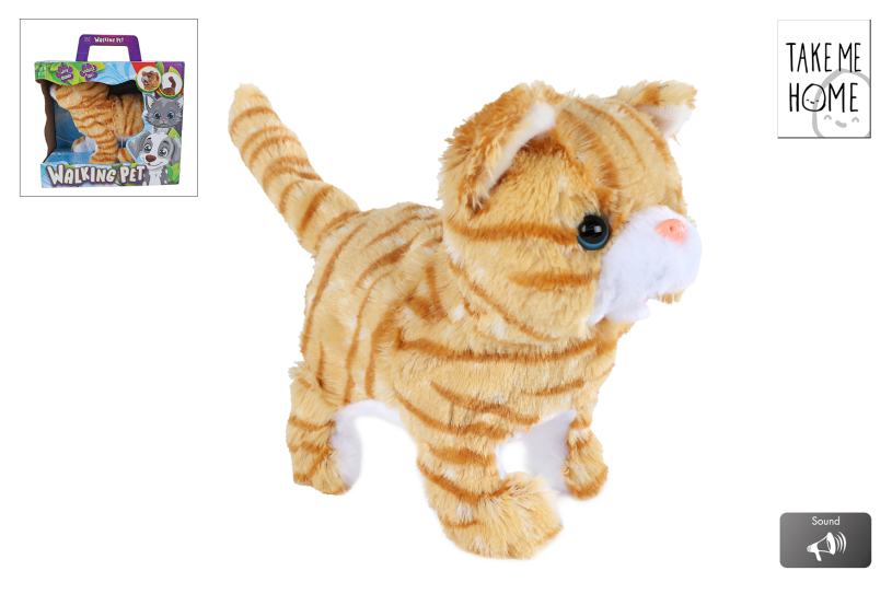 Take Me Home looppoes 21cm miauwend en kwispelend