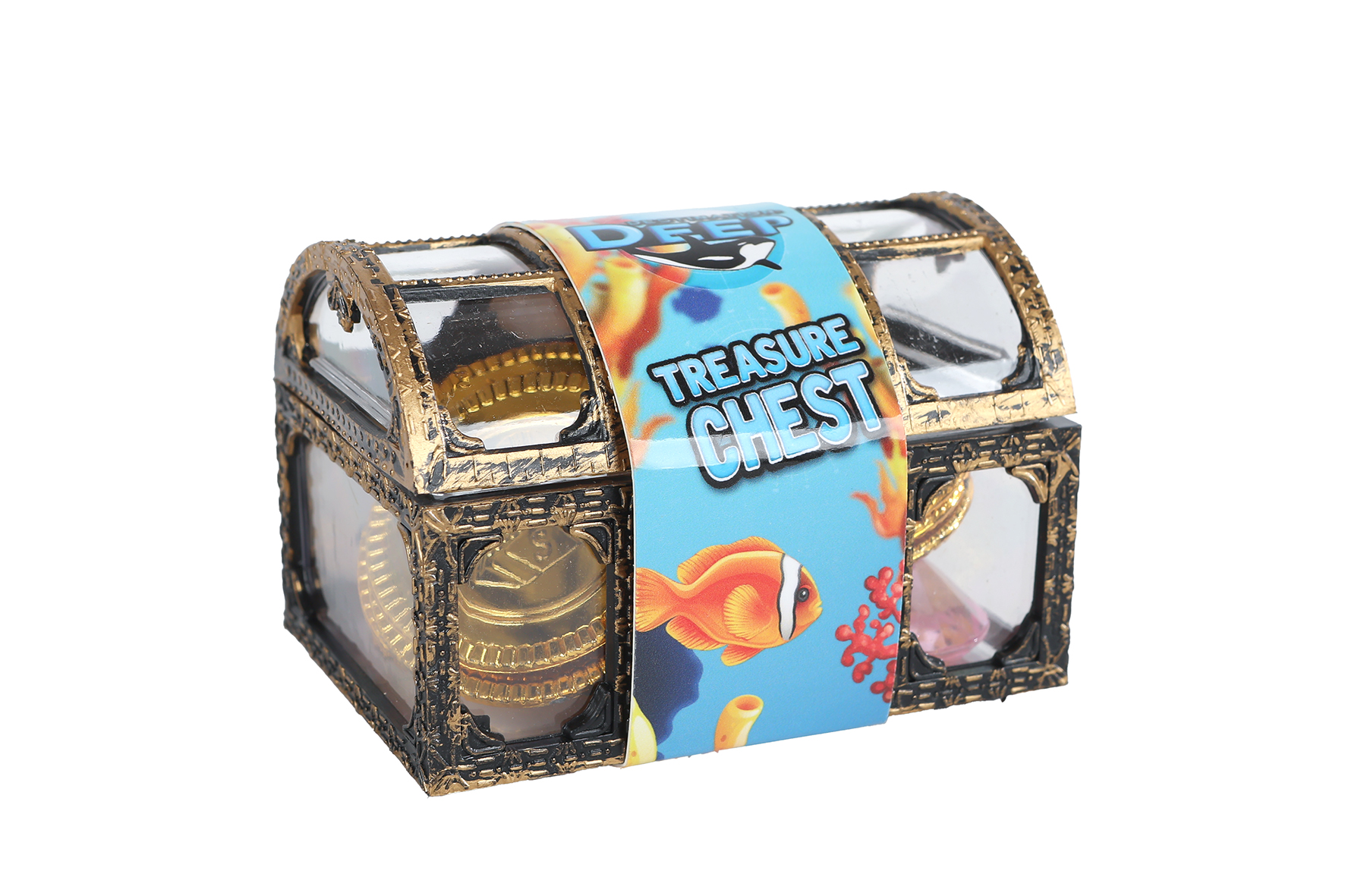 Destination Deep schatkist 12 munten en 12 diamanten 7,5cm