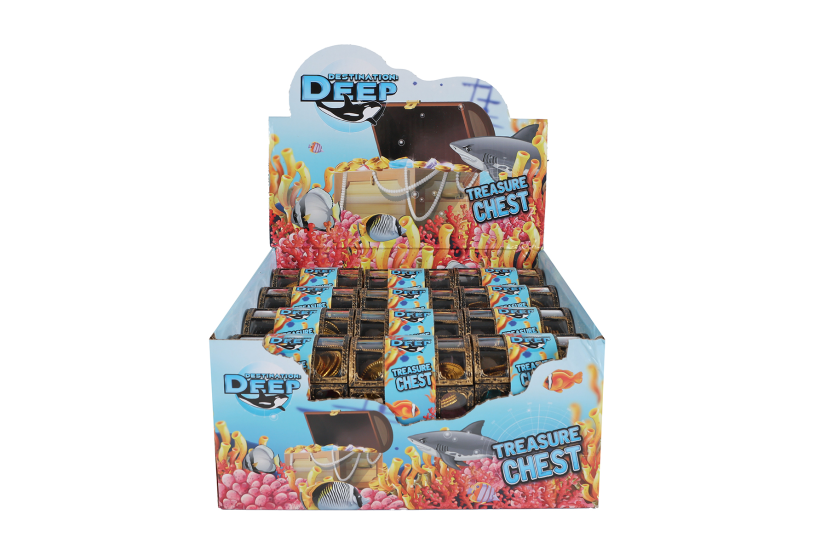 Destination Deep schatkist 12 munten en 12 diamanten 7,5cm