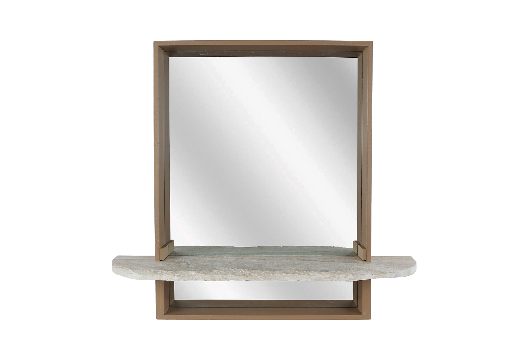 Spiegel Beth taupe hout 45x15x50cm