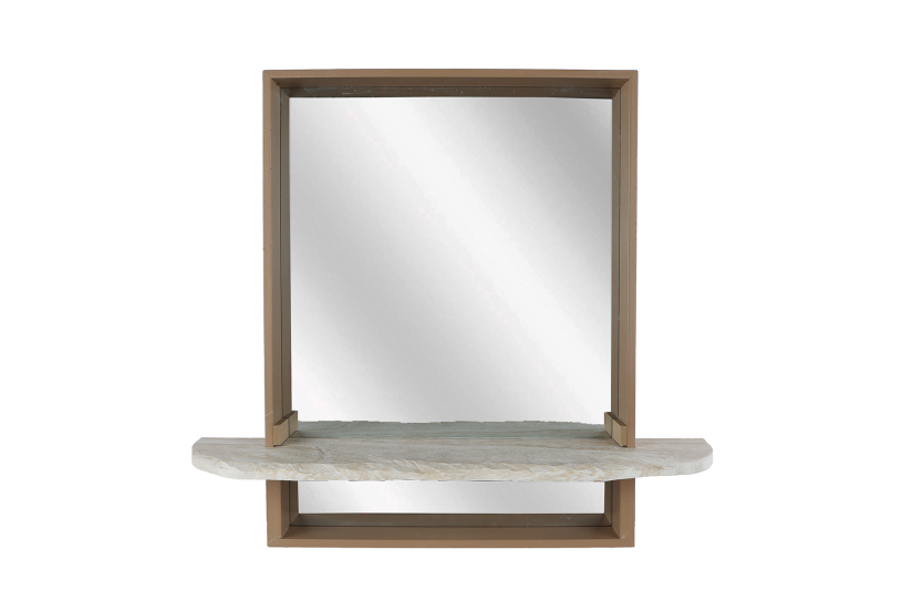 Spiegel Beth taupe hout 45x15x50cm