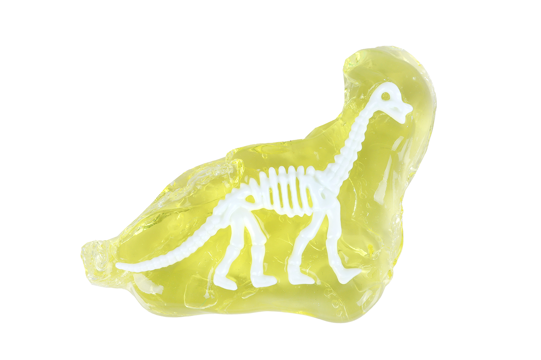 DinoWorld skelet met dinoslijm 6 figuren 4ass kleur 10cm