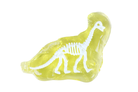 DinoWorld skelet met dinoslijm 6 figuren 4ass kleur 10cm