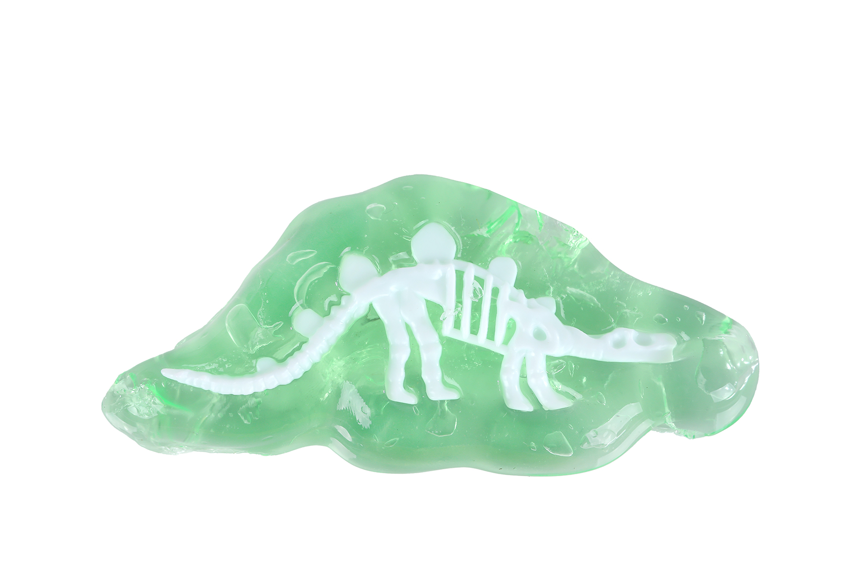 DinoWorld skelet met dinoslijm 6 figuren 4ass kleur 10cm