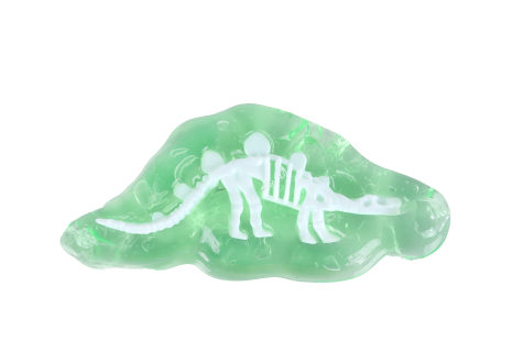 DinoWorld skelet met dinoslijm 6 figuren 4ass kleur 10cm