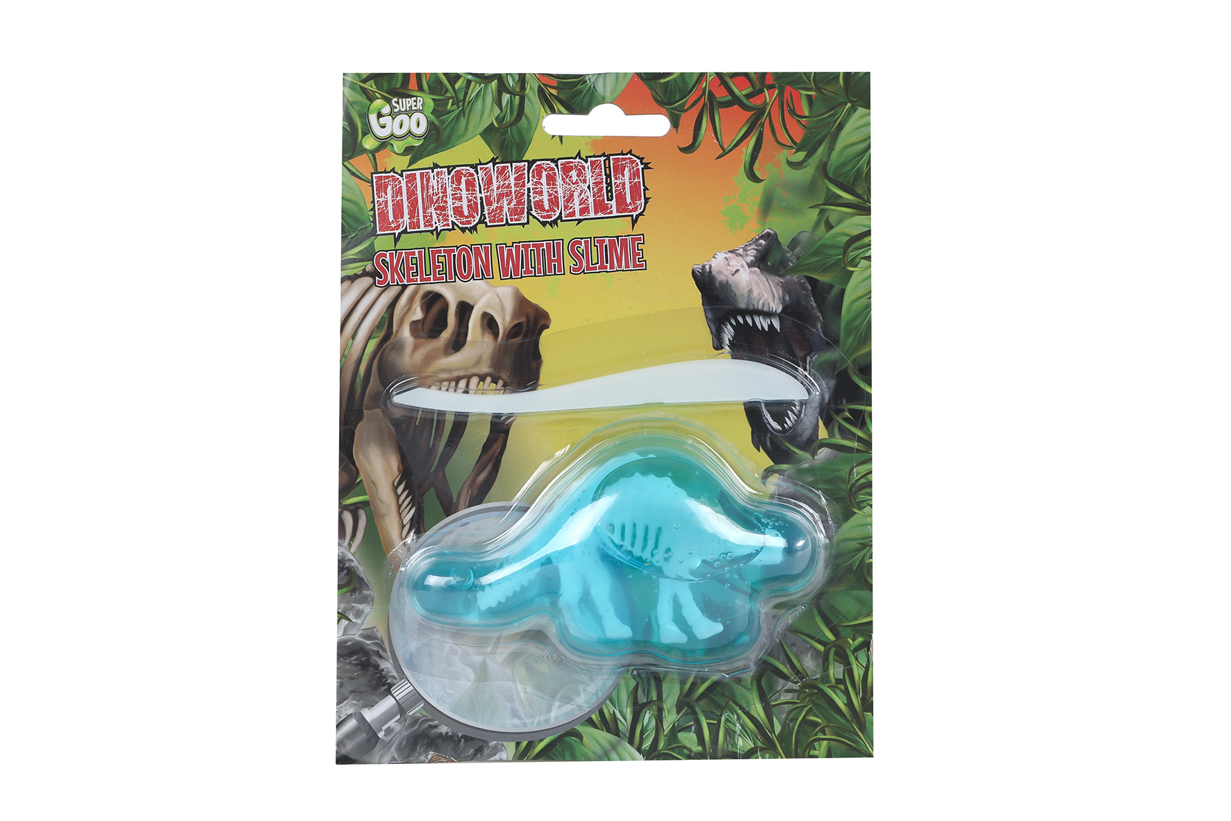 DinoWorld skelet met dinoslijm 6 figuren 4ass kleur 10cm