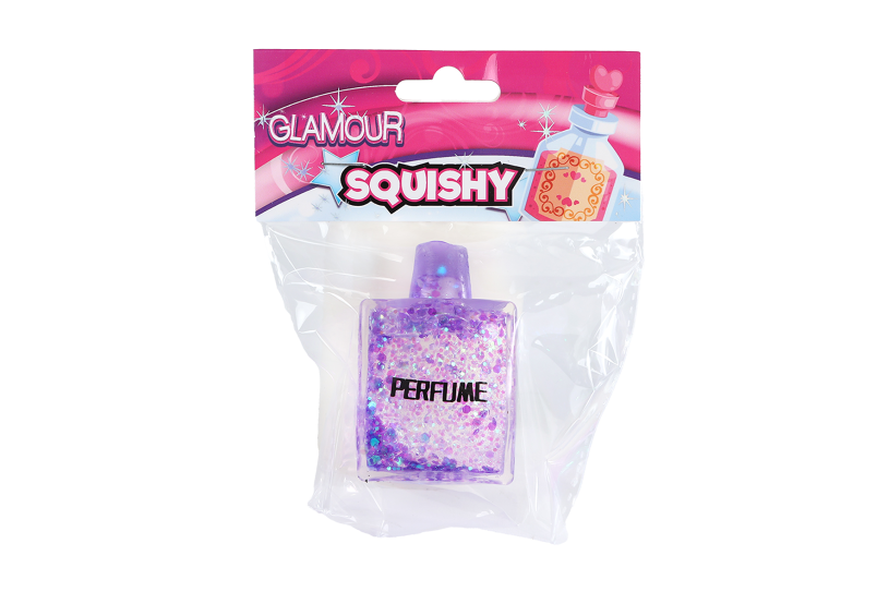 Glamour Squishy knijpflesje parfum/nagellak 2ass kleur 7cm