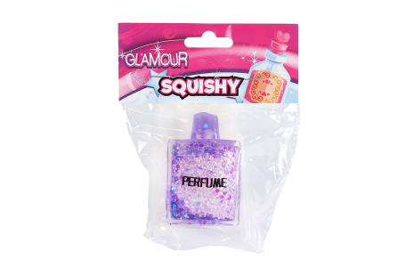 Glamour Squishy knijpflesje parfum/nagellak 2ass kleur 7cm