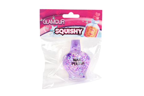 Glamour Squishy knijpflesje parfum/nagellak 2ass kleur 7cm