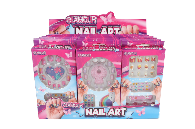Glamour kunstnagels met diamant/accessoires assorti display