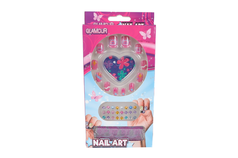 Glamour kunstnagels met diamant/accessoires assorti display