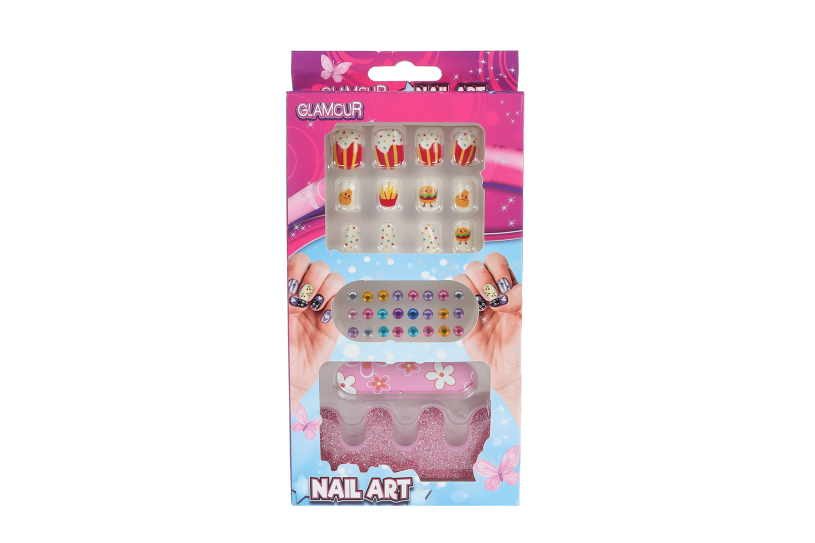 Glamour kunstnagels met diamant/accessoires assorti display