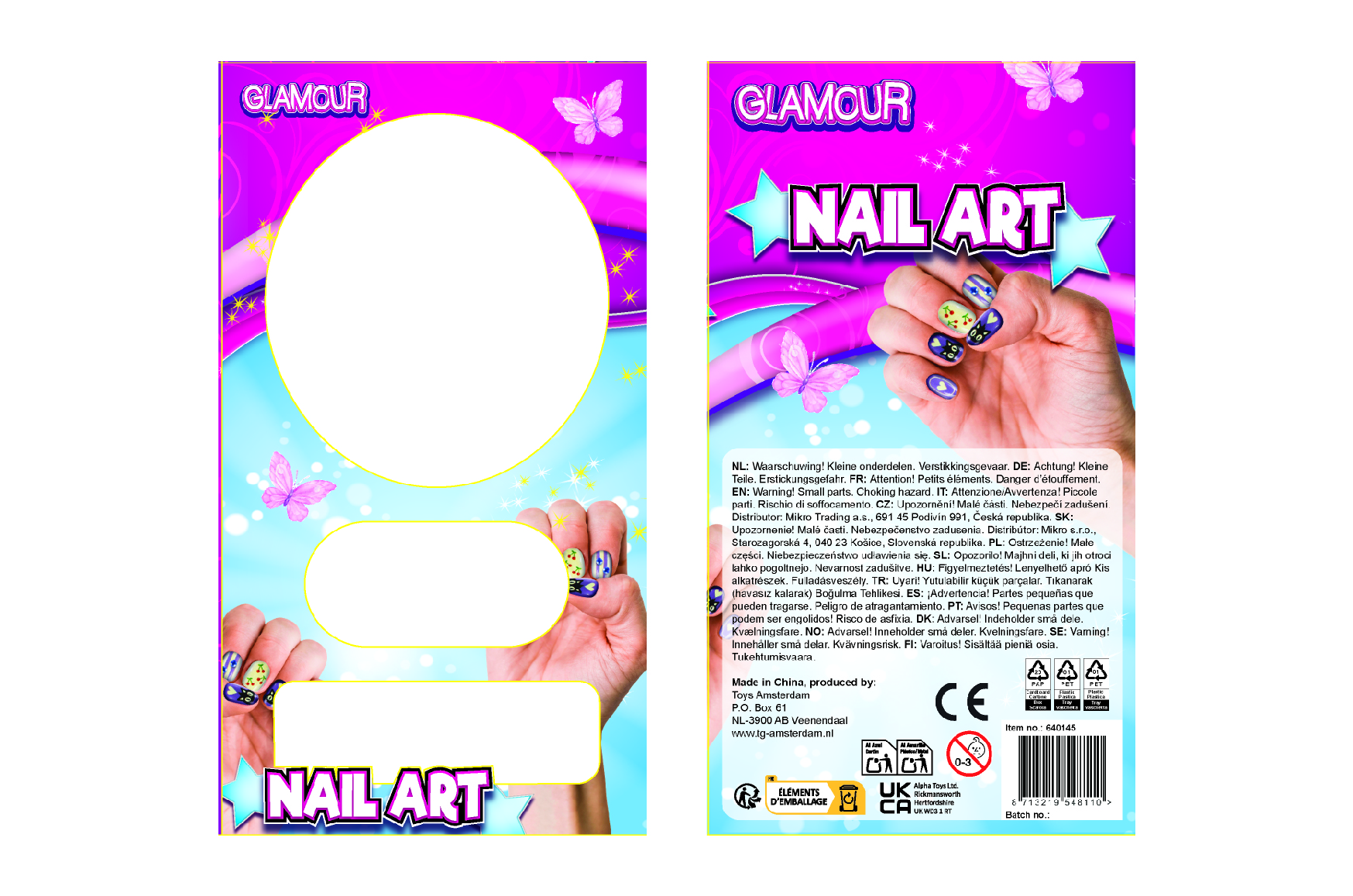 Glamour kunstnagels met diamant/accessoires assorti display