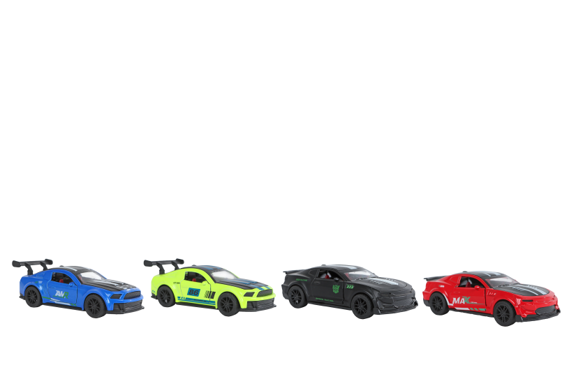 2-Play sportauto die cast pull back 4ass 11,5cm