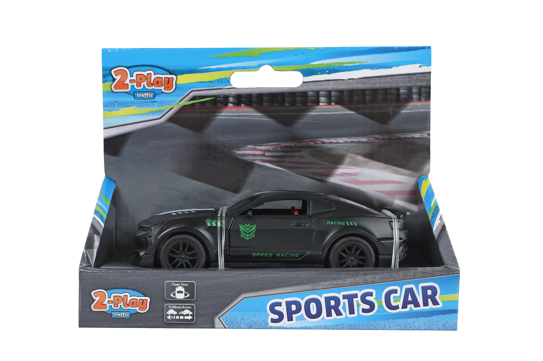 2-Play sportauto die cast pull back 4ass 11,5cm