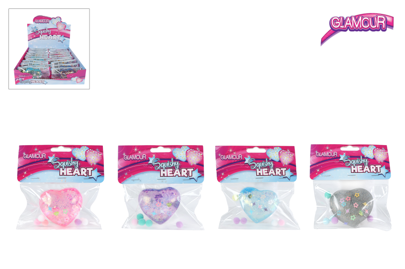Glamour Squishy sugar hart 4ass