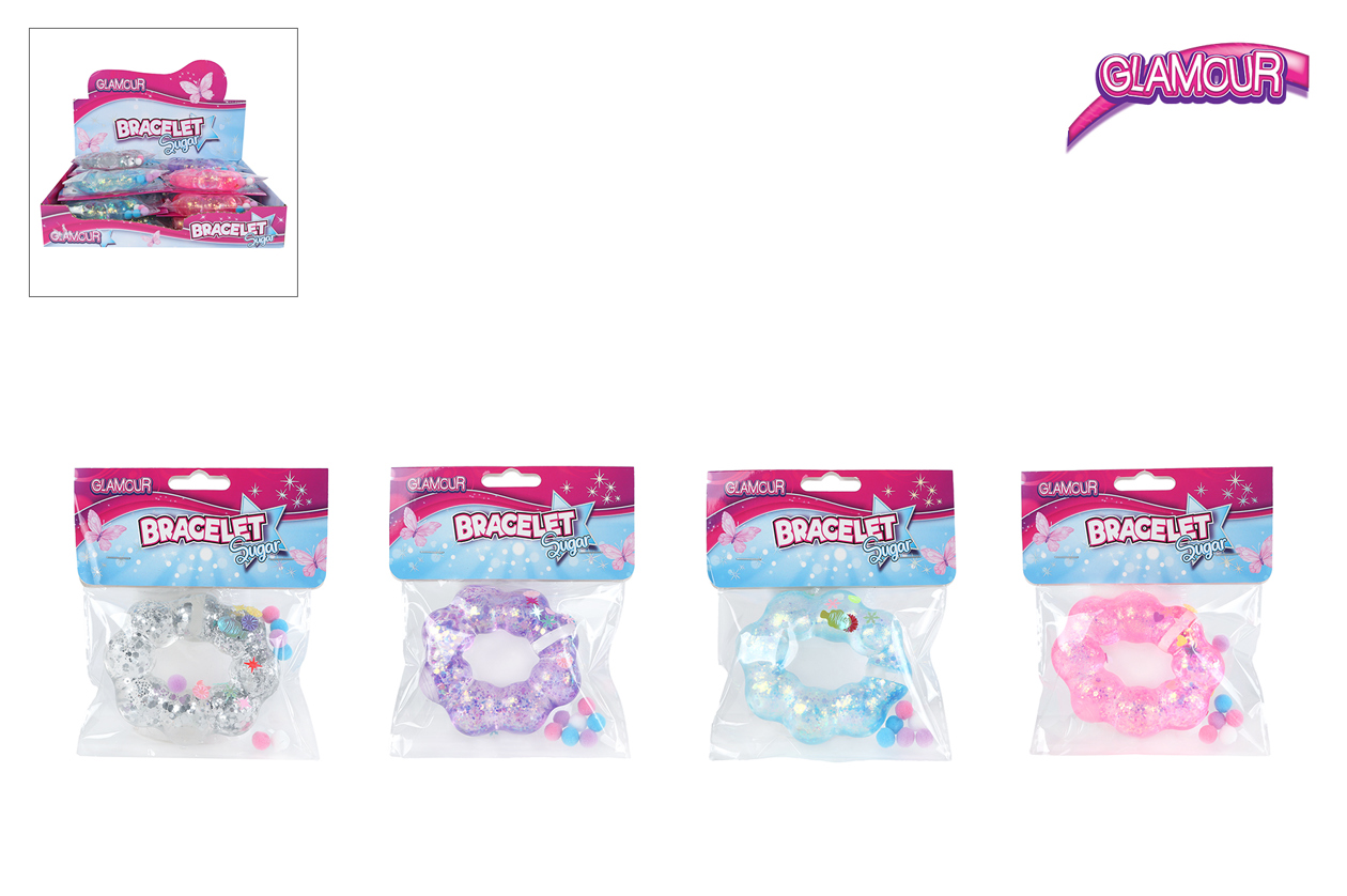 Glamour Squishy sugar armband 4ass 8cm