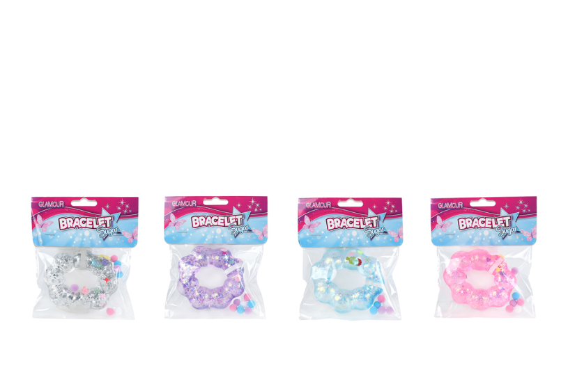 Glamour Squishy sugar armband 4ass 8cm