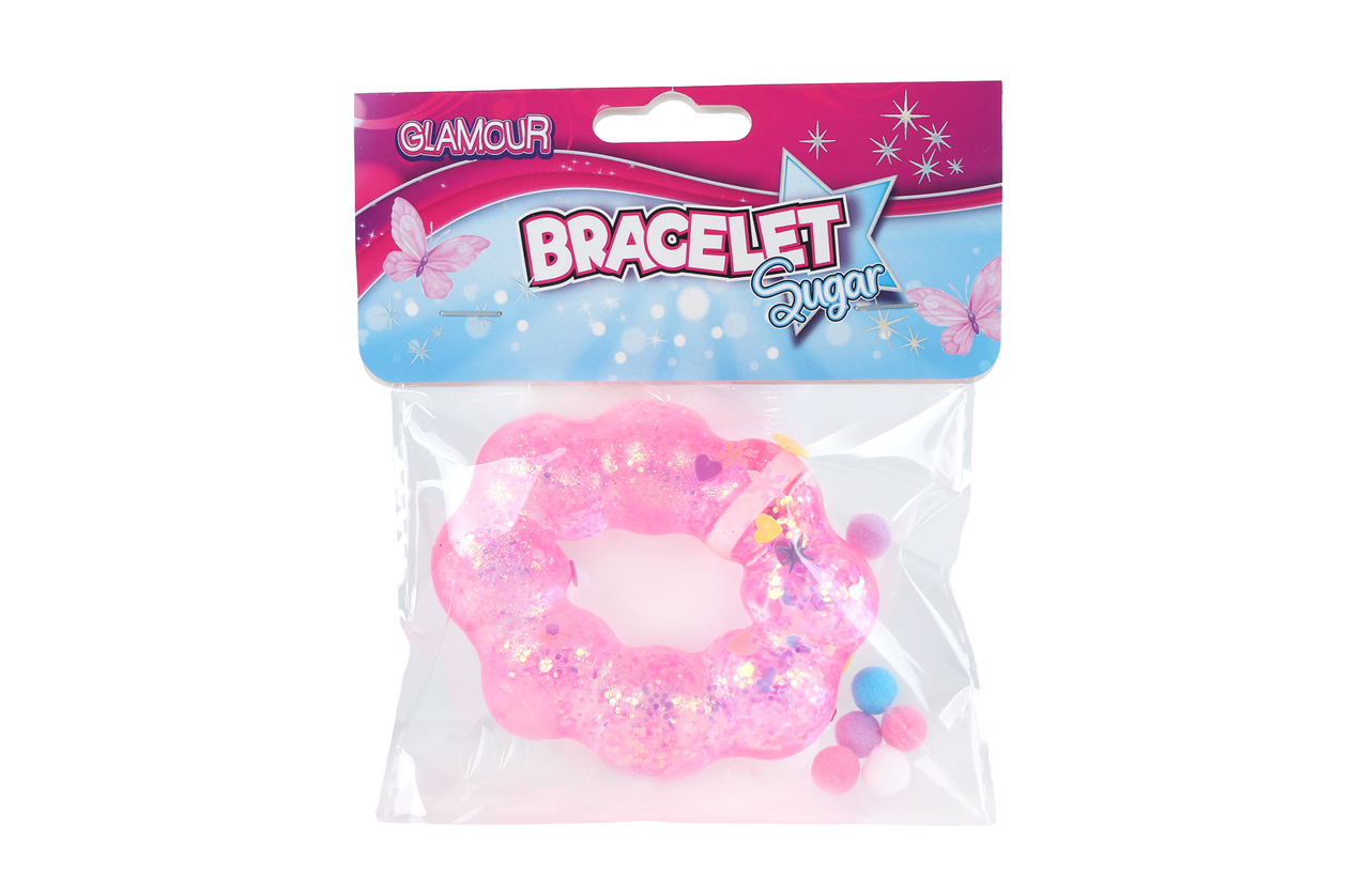 Glamour Squishy sugar armband 4ass 8cm