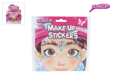 Glamour make-up gezichtstickers diamant 17cm
