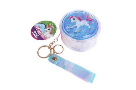 Unicorn portemonnee/etui holografisch rond 8,5cm
