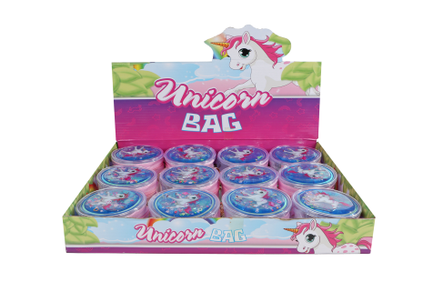 Unicorn portemonnee/etui holografisch rond 8,5cm