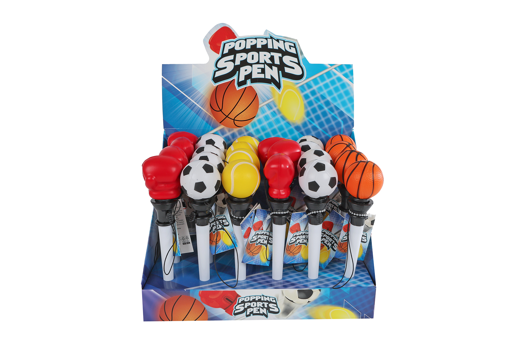 Pen sportbal/boxing 4ass 18cm