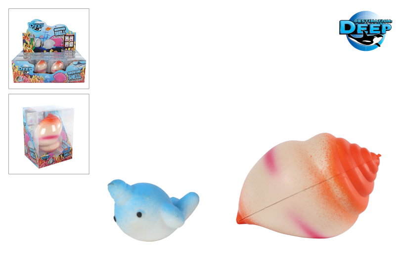 Destination Deep schelp groeiende zeedieren 6cm 2 assorti