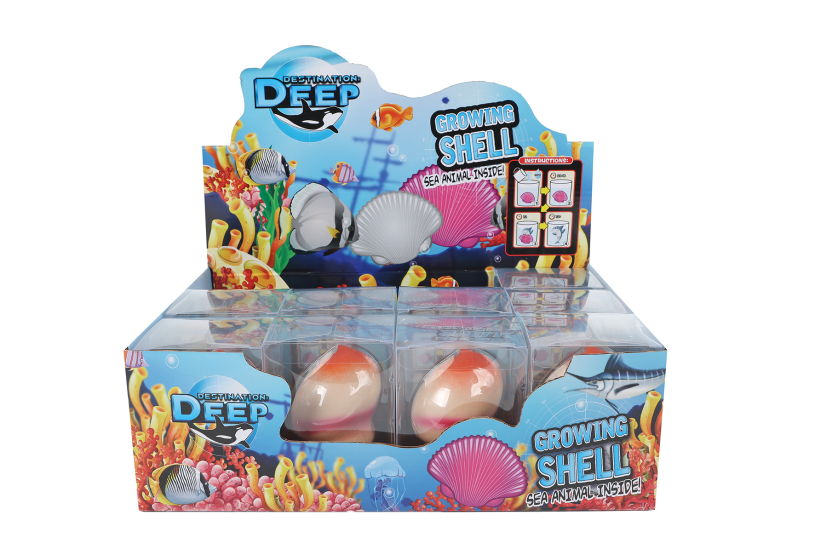 Destination Deep schelp groeiende zeedieren 6cm 2 assorti