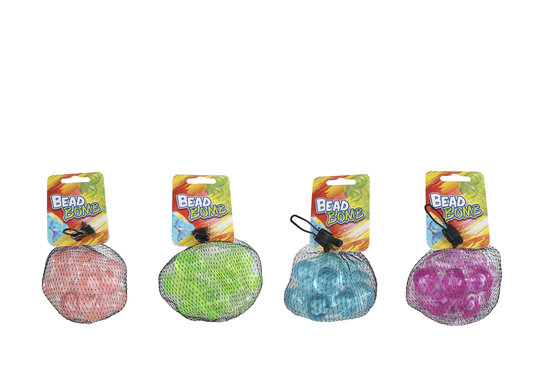 Knisper antistress kralenbal 4ass kleur 9cm
