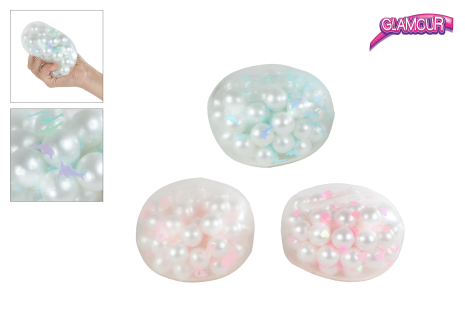 Glamour knisper kralenbal 4ass 9,5cm