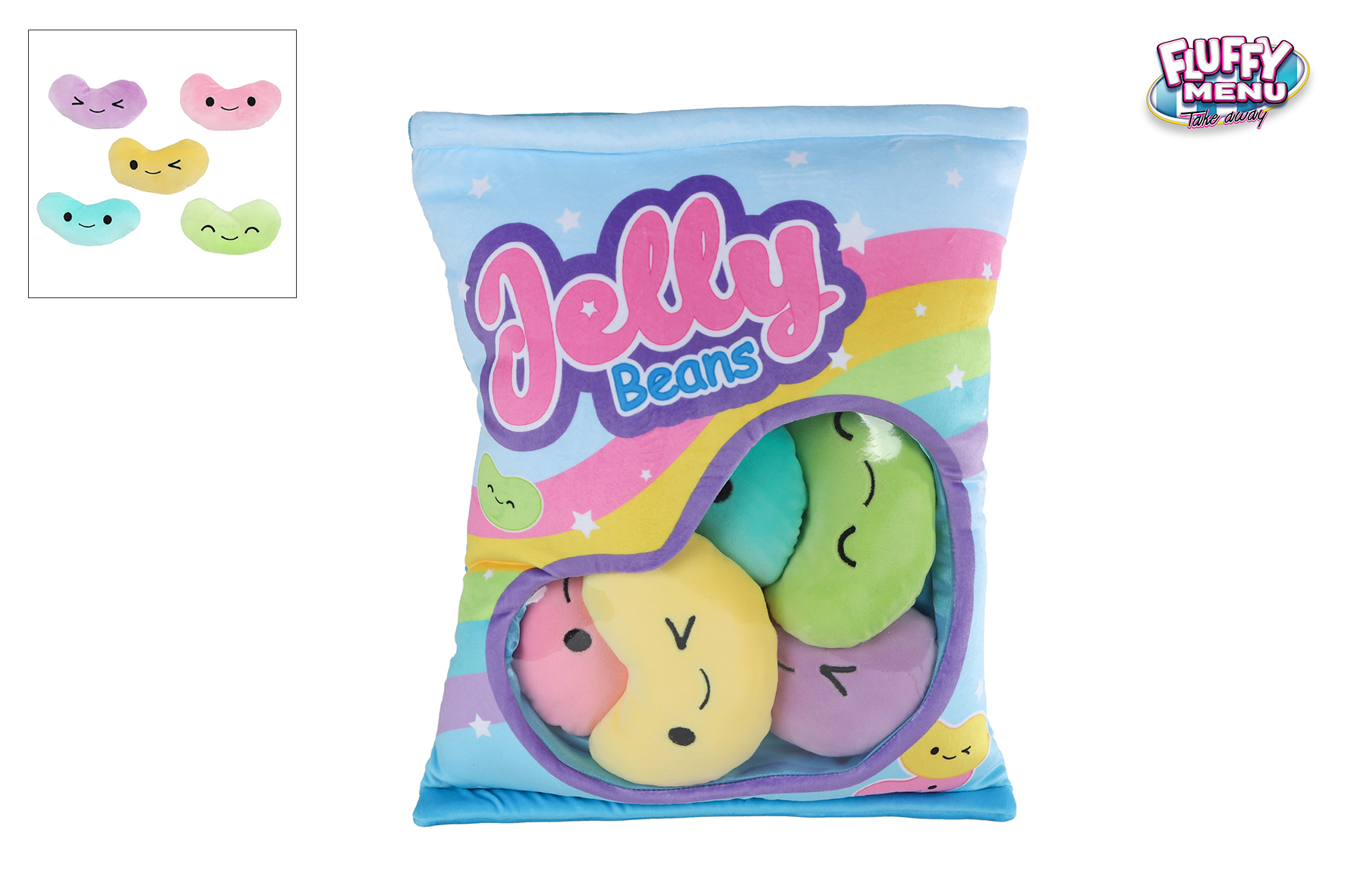 Fluffy Menu pluche Jelly beans 40cm