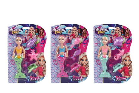 Mermaid Stars mermaid met 3 accessoires 3ass 17cm