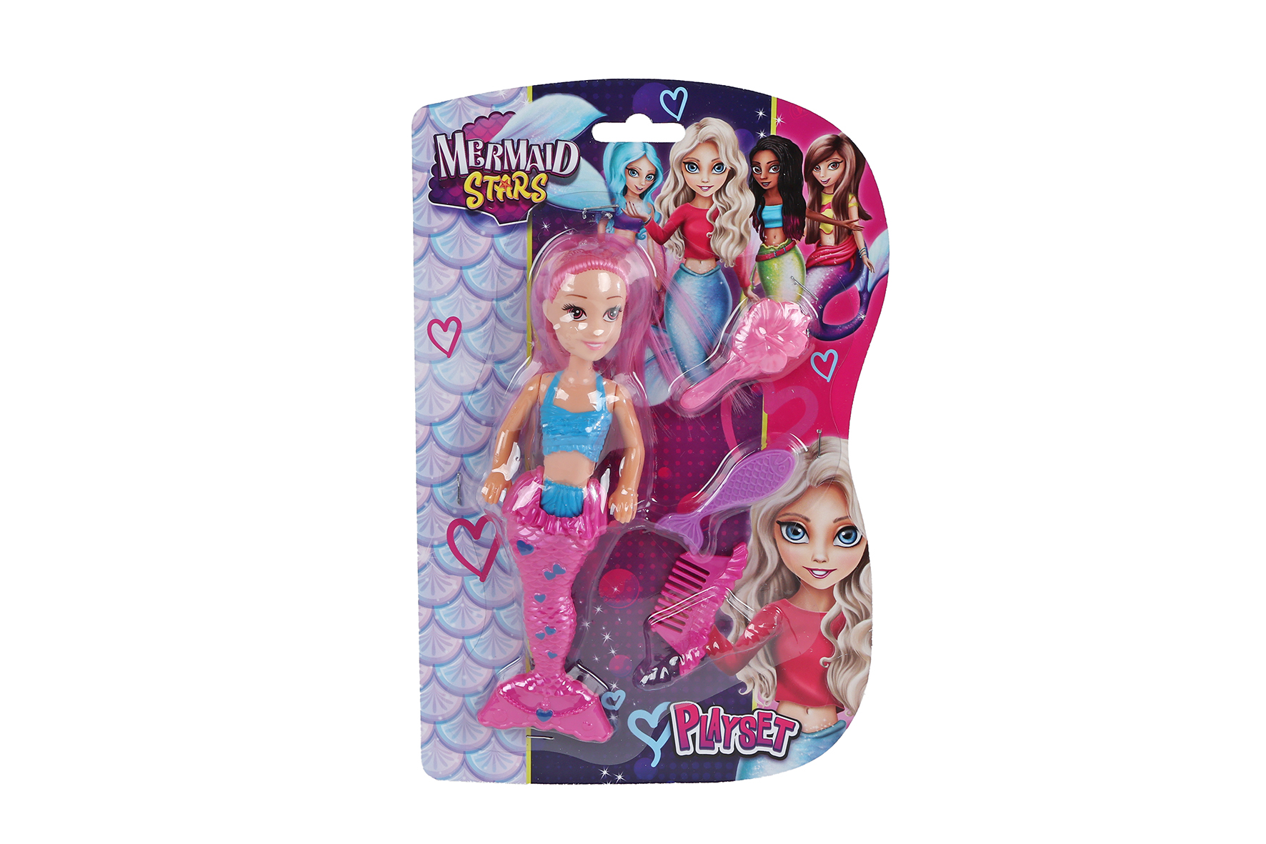 Mermaid Stars mermaid met 3 accessoires 3ass 17cm