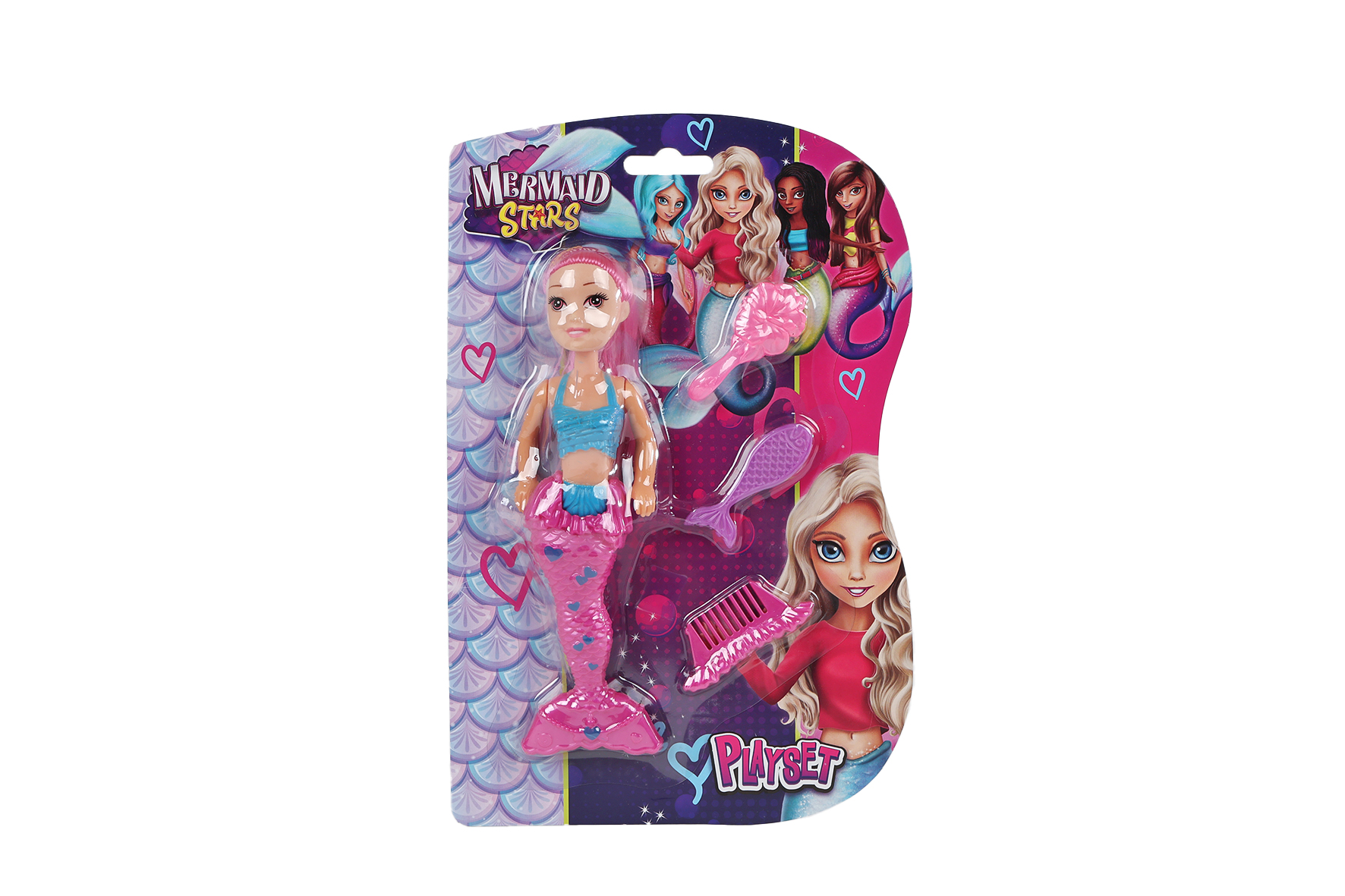 Mermaid Stars mermaid met 3 accessoires 3ass 17cm