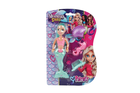 Mermaid Stars mermaid met 3 accessoires 3ass 17cm