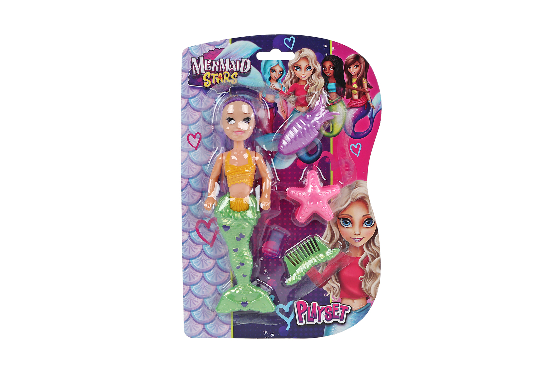 Mermaid Stars mermaid met 3 accessoires 3ass 17cm