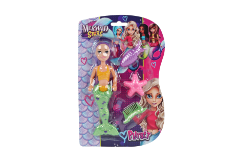 Mermaid Stars mermaid met 3 accessoires 3ass 17cm