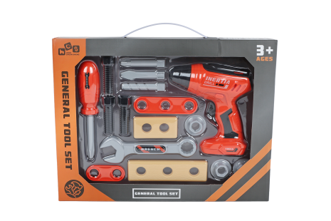 Gereedschapsset met boormachine 16-delig