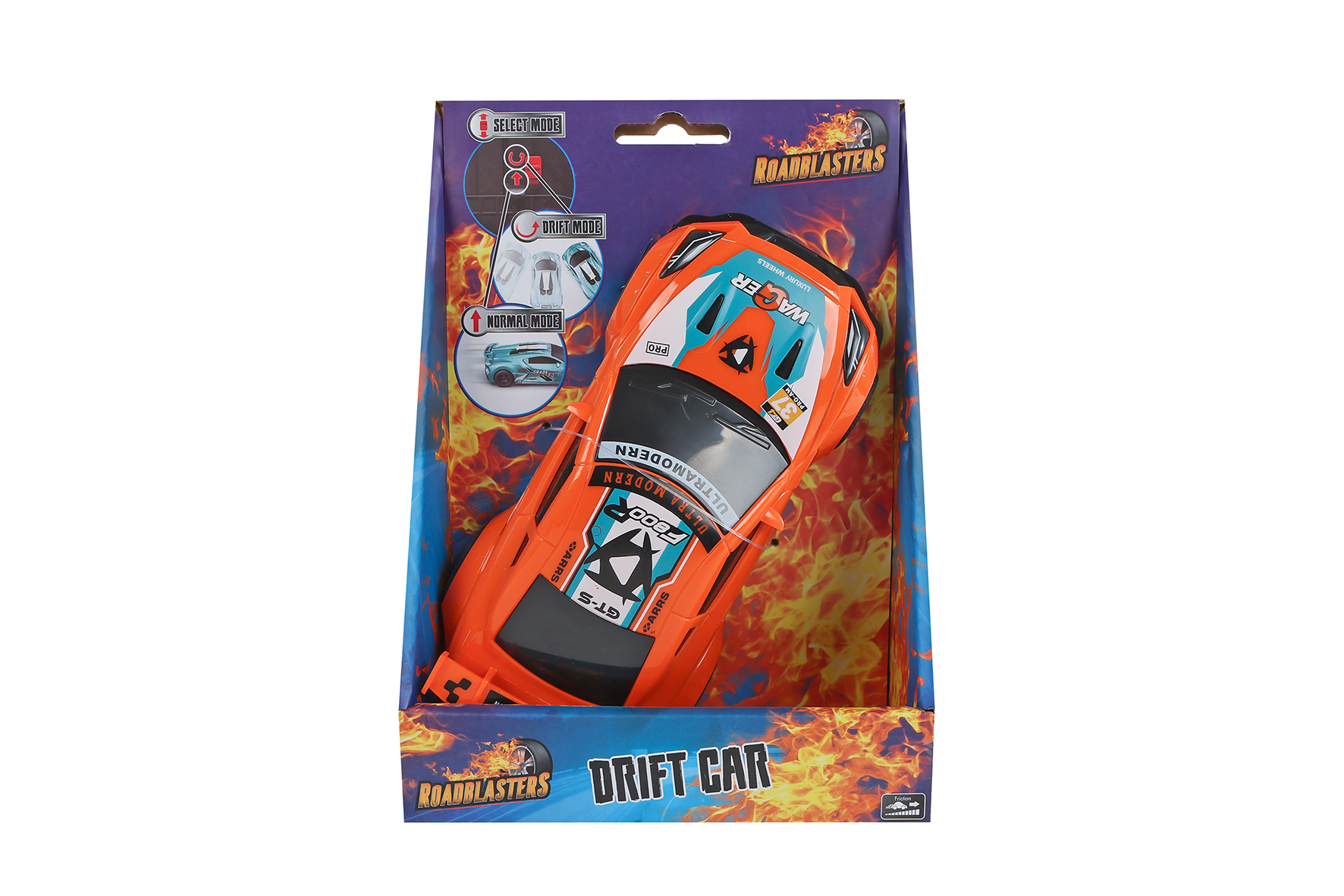 Roadblasters auto met drift functie frictie 6ass 16cm