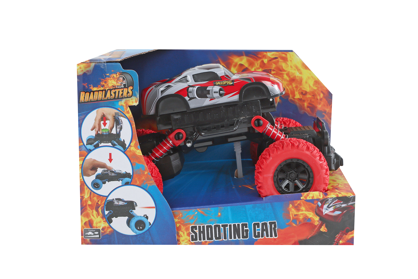 Roadblasters Big Wheel truck schietfunctie P/B 16,5cm ass.