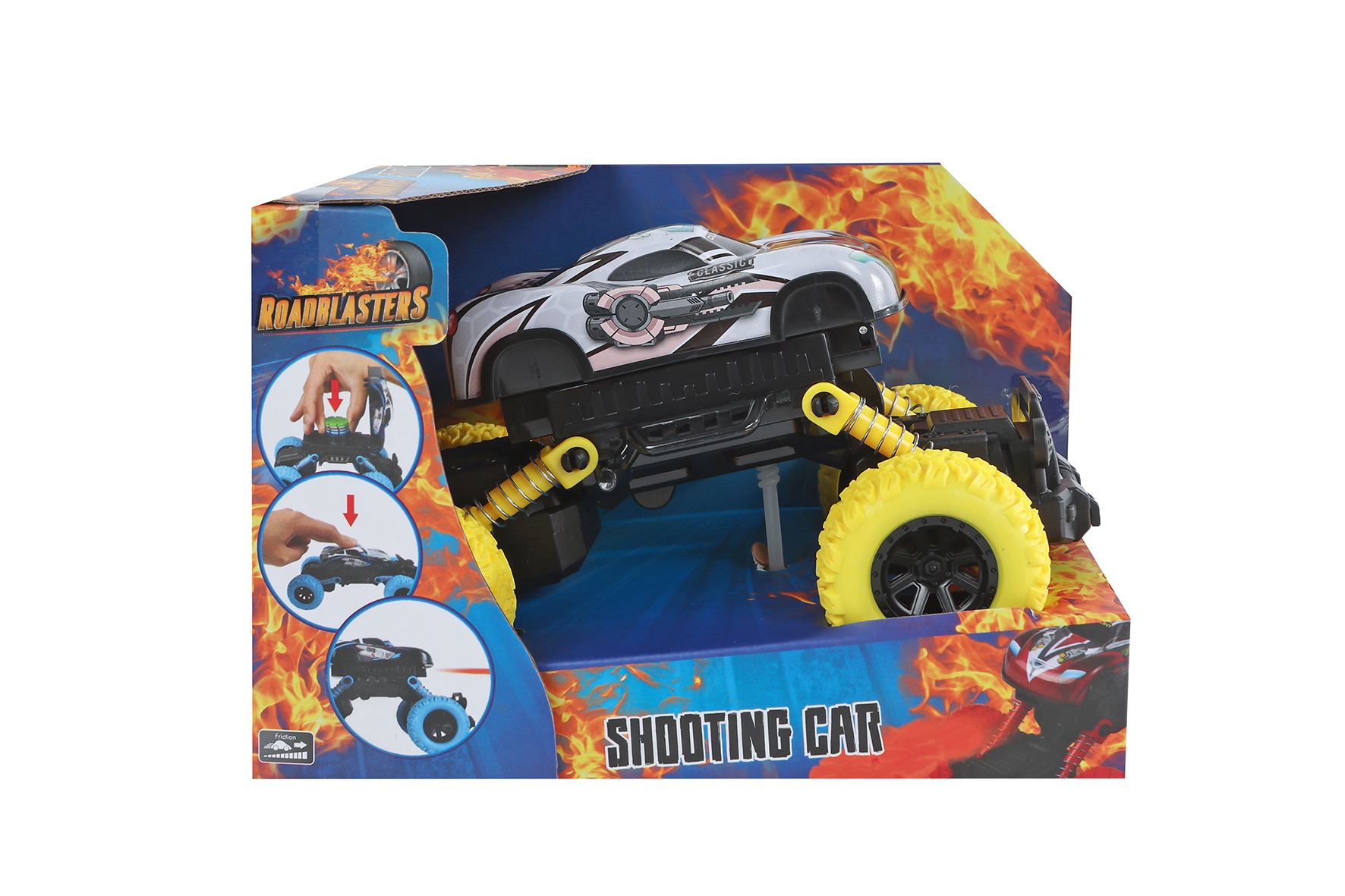 Roadblasters Big Wheel truck schietfunctie P/B 16,5cm ass.