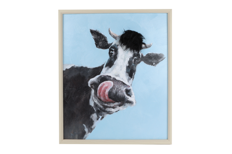 Schilderij Animals bruin hout 50x60x3,5cm assorti