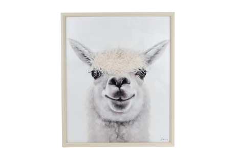 Schilderij Animals bruin hout 50x60x3,5cm assorti