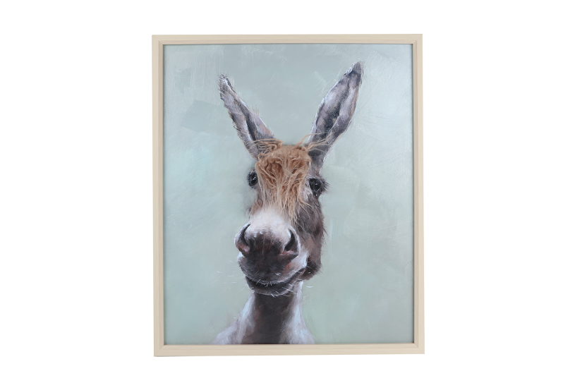 Schilderij Animals bruin hout 50x60x3,5cm assorti