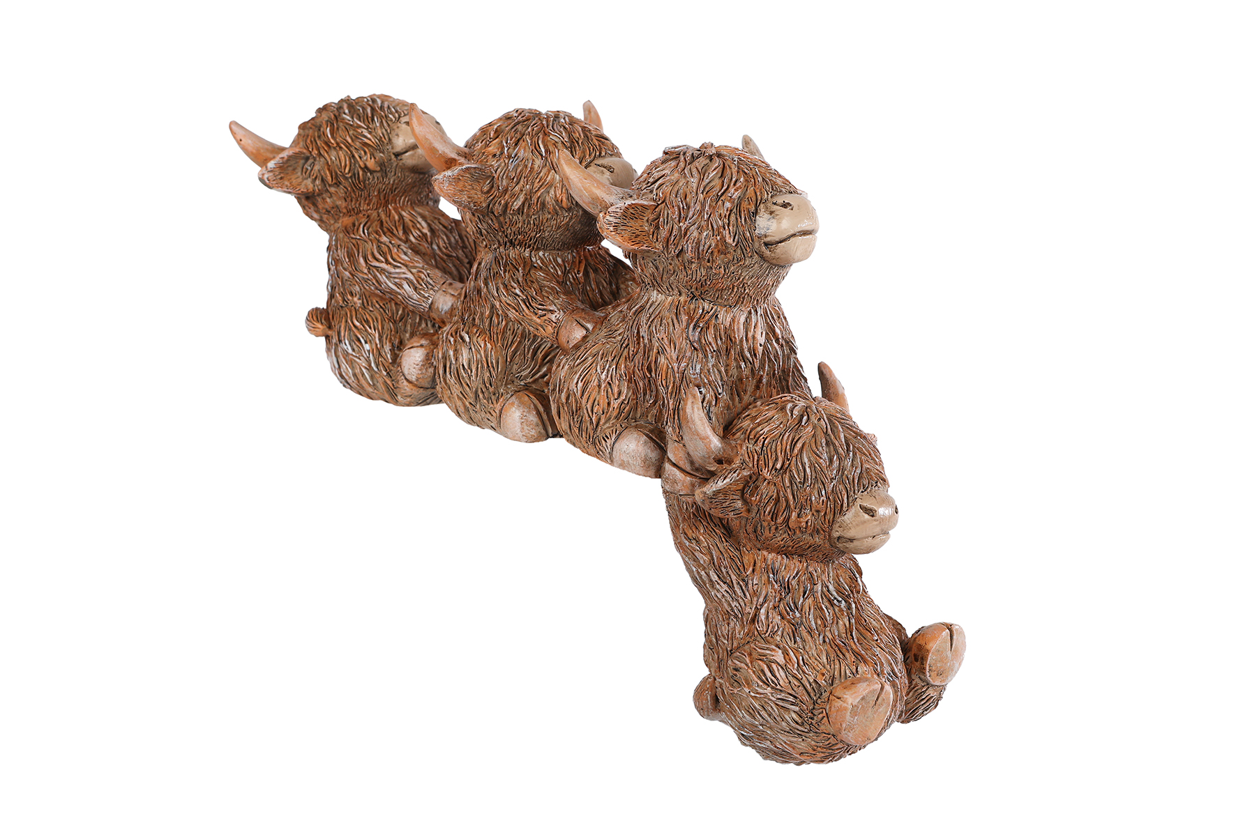 Sculptuur Highlander bruin polystone 20x11x6cm