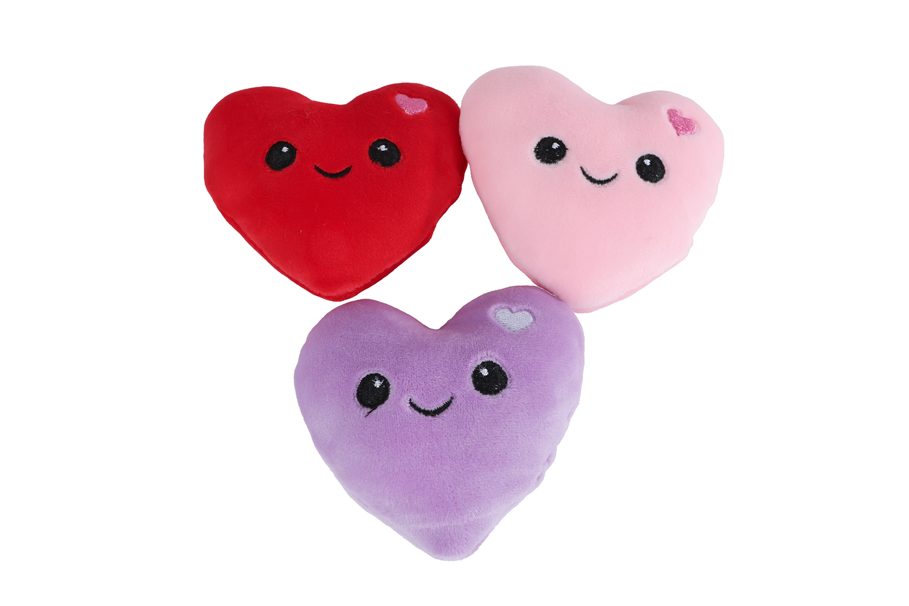 Fluffy Menu ijsje met 3 hartjes pluche 2ass 26cm