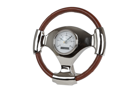Klok Racing Wheel aluminium/leather-look 27x27x9cm